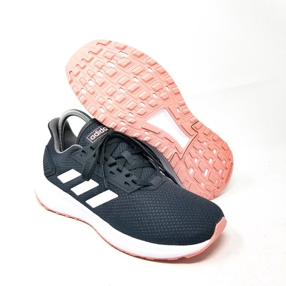 adidas grey and pink running shoes